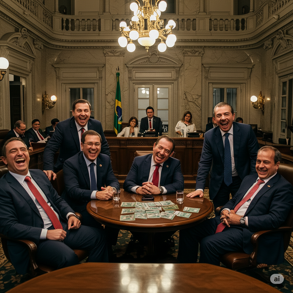 Dizem que cuidam, dizem que lutam, mas se lambuzam do mesmo banquete. De esquerda ou de direita, o poder embriaga, e a verdade é sempre o que convém na manchete.